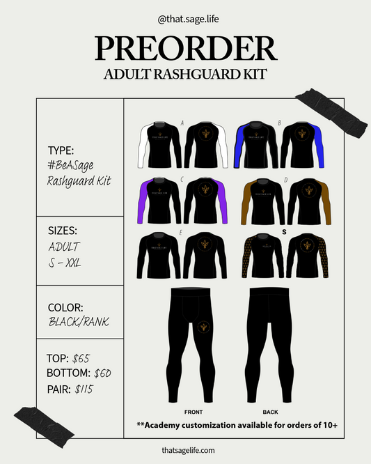 Adult Jiu Jitsu Ranked Rashguard